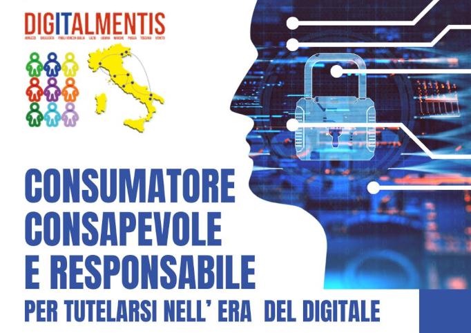 Locandina dell'incontro formativo Consumatore consapevole e responsabile di Digitalmentis